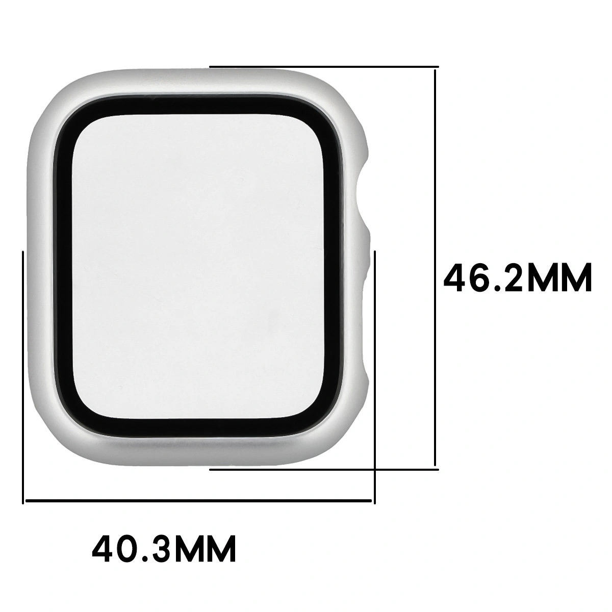 Wymiary etui Bizon Case Watch Adamo do Apple Watch SE 3 / SE 2 / SE / 6 / 5 / 4 (44 mm)
